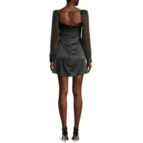 Danielle Bernstein We wore what puff sleeve black mini dress Like New Size 8 - Picture 5 of 5